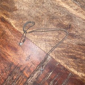 James avery cross charm and chain